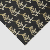 Fifty gold on black birthday or annversary tissuepapier (Detail)