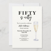 Fifty is Nifty Funny Elegant Simple 50th Birthday Kaart (Voorkant)