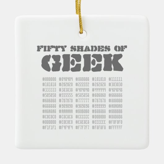 Fifty Shades of Geek Keramisch Ornament (Voorkant)