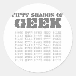 Fifty Shades of Geek Ronde Sticker