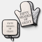 Fifty Shades of Gravy Shirt Ovenwant & Pannenlap Set (Voorkant / Achterkant)