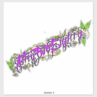 Fifty Two Eighty Filigree Lettertype Sticker