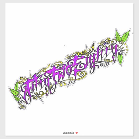 Fifty Two Eighty Filigree Lettertype Sticker (Vel)