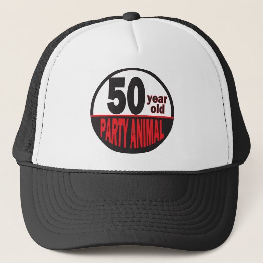 Fifty Year Old Party Animal | 50th Birthday Trucker Pet (Voorkant)