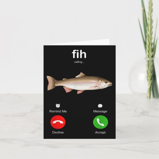 Fig Bellen Herinnering Me Bericht Weigeren Telefoo Kaart (Voorkant)