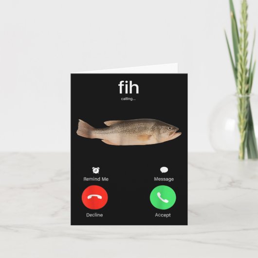 Fig Bellen Herinnering Me Bericht Weigeren Telefoo Kaart (Voorkant)