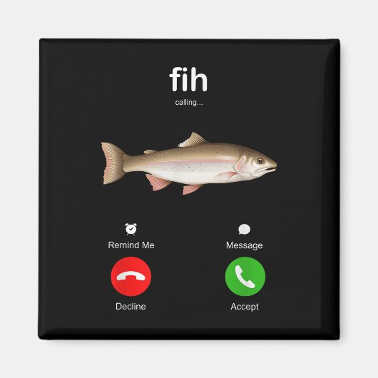 Fig Bellen Herinnering Me Bericht Weigeren Telefoo Magneet (Voorkant)