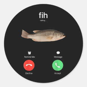 Fig Bellen Herinnering Me Bericht Weigeren Telefoo Ronde Sticker