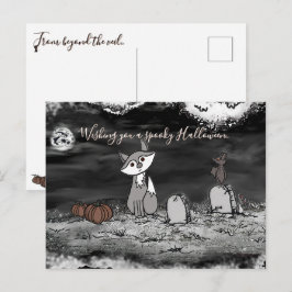 Fig & Blinky Begraafplaats Halloween Ansichtkaart Briefkaart