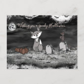 Fig & Blinky Begraafplaats Halloween Ansichtkaart Briefkaart (Voorkant)