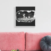 Fig & Blinky Graveyard Stretched Canvas Print (Insitu (Woonkamer))