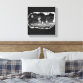 Fig & Blinky Graveyard Stretched Canvas Print (Insitu (Slaapkamer))