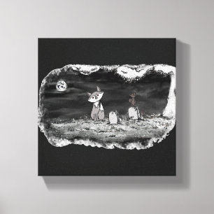 Fig & Blinky Kerkhof Opgespannen Canvasprint Canvas Afdruk