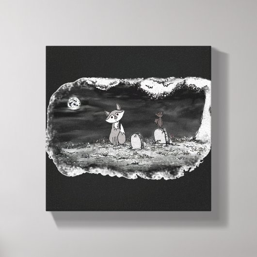 Fig & Blinky Kerkhof Opgespannen Canvasprint Canvas Afdruk (Voorkant)