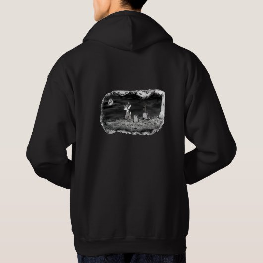 Fig & Blinky Kerkhof Zwarte Hoodie (Achterkant)