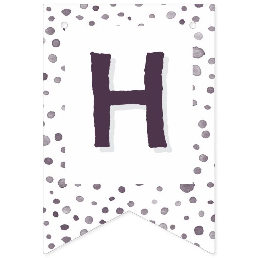 Fig Confetti Waterverf Stippen Bunting Flag Vlaggetjes (Tweede vlag)