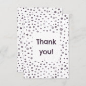 Fig Confetti Waterverf Stippen Dank u kaart (Voorkant / Achterkant)