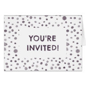 Fig Confetti Waterverf Stippen Verjaardag Uitnodig (Voorkant Horizontaal)