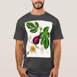 Fig Ficus carica illustratie uit Medical Botany T-shirt