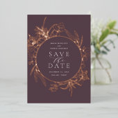 Fig | Florence Folie Save the Date Card Folie Uitnodiging (Staand Voorkant)