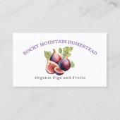 Fig Fruit Biologische Botanische Illustratie Visitekaartje (Voorkant)