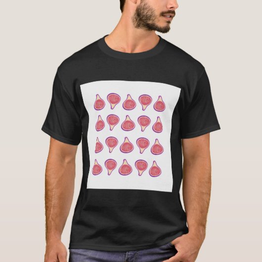 Fig Fruit Tekening Keuken Nook Print Decor Gift T-shirt (Voorkant)