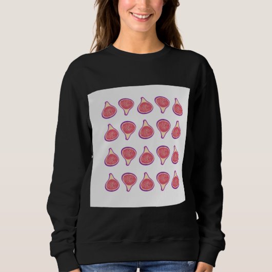 Fig Fruit Tekening Keuken Nook Print Decor Gift Trui (Voorkant)