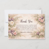 Fig Garden Floral 1st Birthday Bedankkaart (Voorkant)