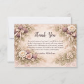 Fig Garden Vintage 1st Birthday Bedankkaart (Voorkant)