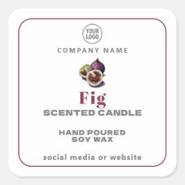 Fig Handmade Candle Square Sticker