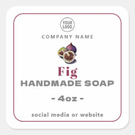Fig Handmade Soap Square Sticker