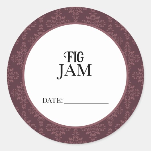 Fig Jam Canning Lid Labels (Voorkant)