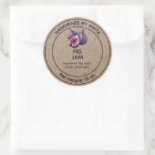 Fig Jam Jelly Jar Label Kraft-papierstijl (Tas)