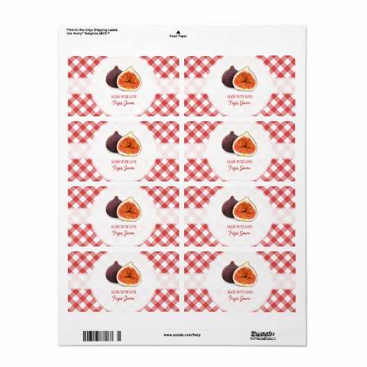 Fig Jam label (Full Sheet)