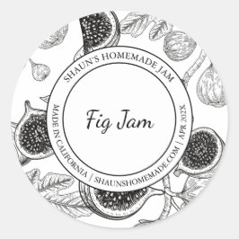 Fig Jam Sketch Modern label