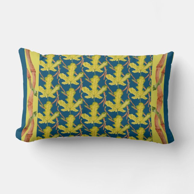 Fig Leaves op een lumbar Pillow Kussen (Voorkant)