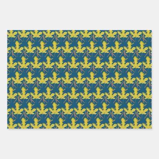 Fig Leaves op een wikkelpapier Set Inpakpapier Vel (Voorkant 3)