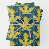 Fig Leaves op een wikkelpapier Set Inpakpapier Vel (In situ)