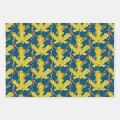 Fig Leaves op een wikkelpapier Set Inpakpapier Vel (Voorkant)
