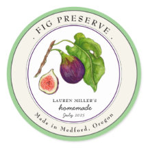  Fig Preserve Jam Ronde label