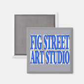 Fig Street Studio Blue Letter Tegels Magneet (Voorkant / Achterkant)