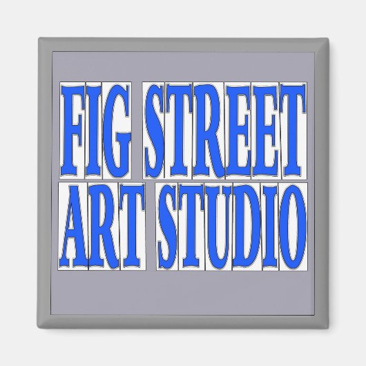 Fig Street Studio Blue Letter Tegels Magneet (Voorkant)