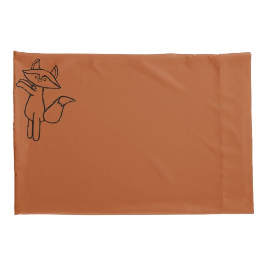 Fig the Fox omlijnd kussensloop set (Achterkant-Rechts)