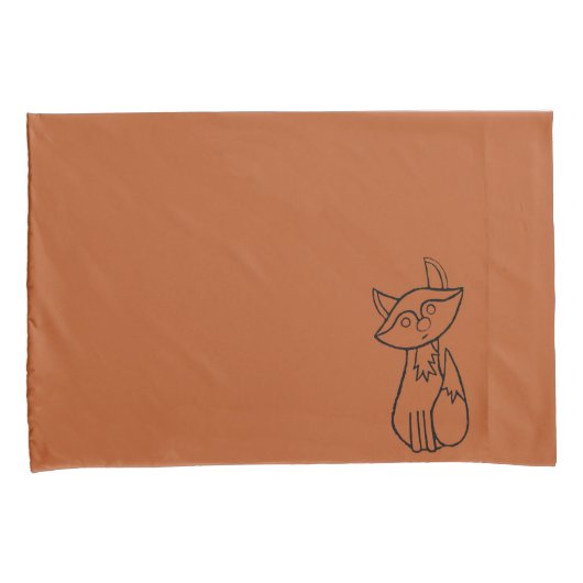 Fig the Fox omlijnd kussensloop set (Voorkant-Rechts)