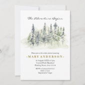 Fig Tree Rustic Boho Forest baby shower Uitnodigin Kaart (Voorkant)