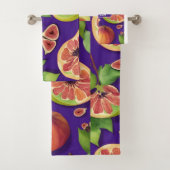 Fig Waterverf Kleurrijk Gepersonaliseerd Patroon Bad Handdoek (Insitu)