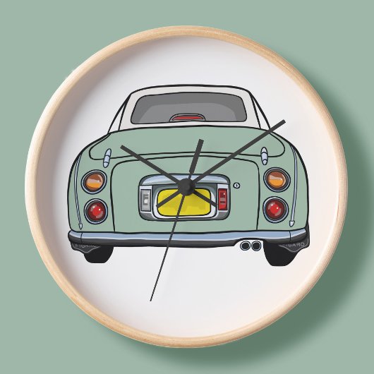 Figarages Emerald Green Figaro Car Garage Ronde Klok