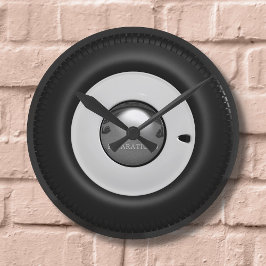 Figarages Name Classic Car Wheel Trim Hubcap Ronde Klok