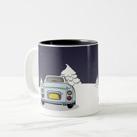 Figaras Figmas Holiday Bleek Aqua Figaro Mok (Voorkant links)