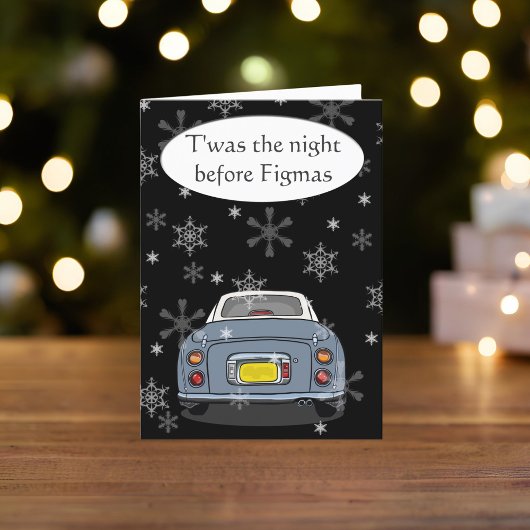 Figaras Lapis Figaro Car met Kerstmis Feestdagen Kaart